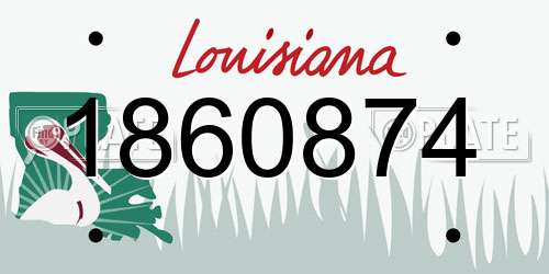 1860874 Louisiana License Plate
