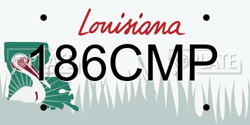 186CMP Louisiana License Plate