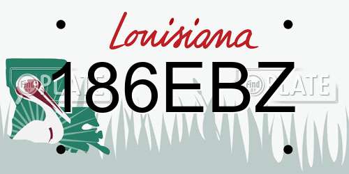 186EBZ Louisiana License Plate