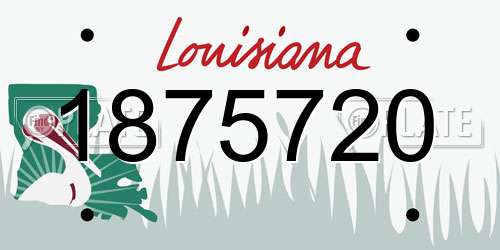 1875720 Louisiana License Plate