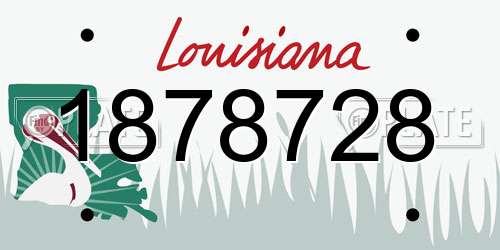 1878728 Louisiana License Plate