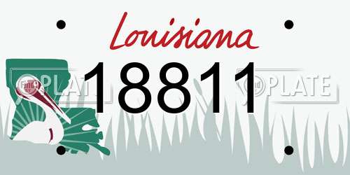 18811 Louisiana License Plate