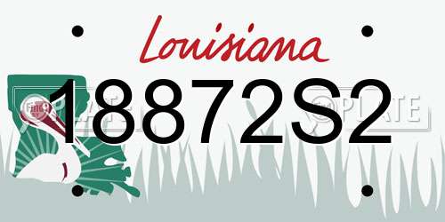 18872S2 Louisiana License Plate
