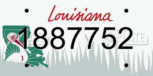 1887752 Louisiana License Plate