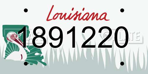 1891220 Louisiana License Plate