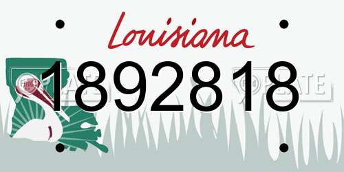 1892818 Louisiana License Plate