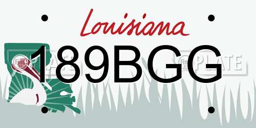 189BGG Louisiana License Plate