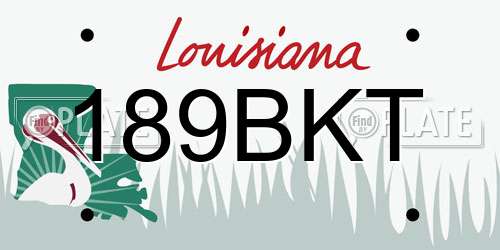 189BKT Louisiana License Plate
