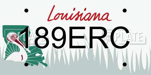 189ERC Louisiana License Plate
