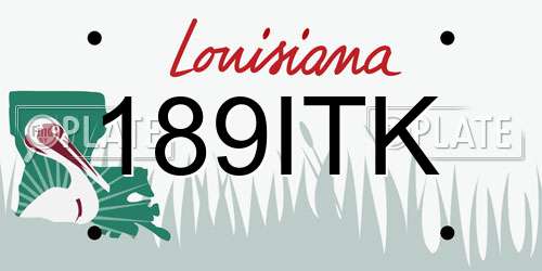 189ITK Louisiana License Plate