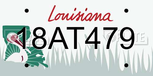 18AT479 Louisiana License Plate