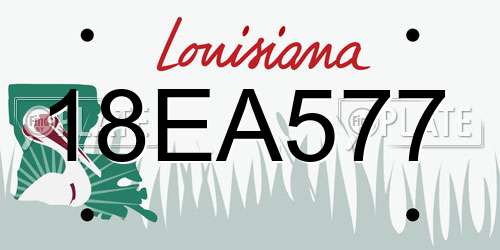 18EA577 Louisiana License Plate