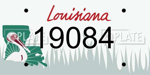19084 Louisiana License Plate
