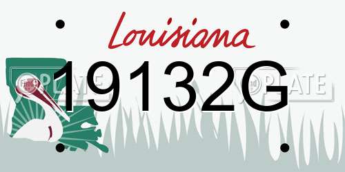 19132G Louisiana License Plate
