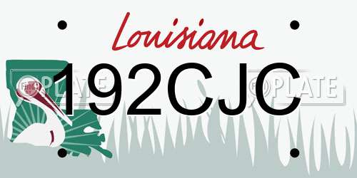 192CJC Louisiana License Plate