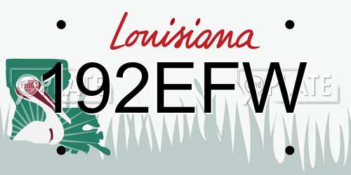 192EFW Louisiana License Plate