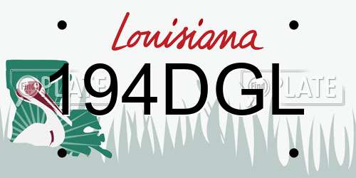 194DGL Louisiana License Plate