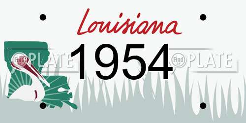 1954 Louisiana License Plate