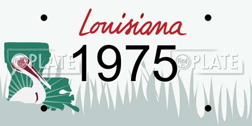 1975 Louisiana License Plate
