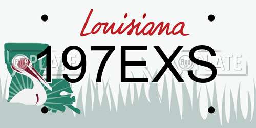 197EXS Louisiana License Plate