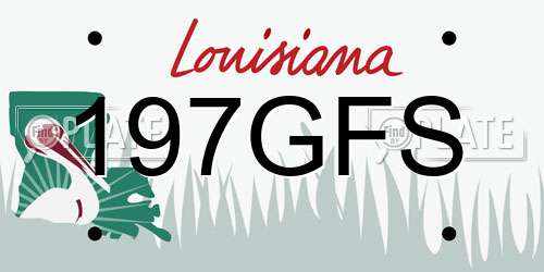 197GFS Louisiana License Plate