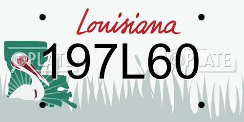 197L60 Louisiana License Plate