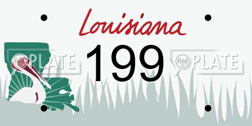 199 Louisiana License Plate