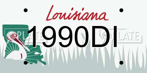 1990DI Louisiana License Plate