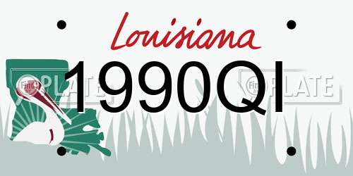 1990QI Louisiana License Plate