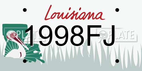1998FJ Louisiana License Plate
