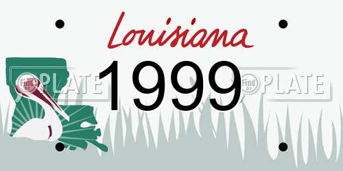 1999 Louisiana License Plate