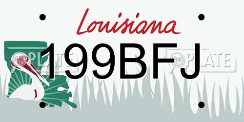 199BFJ Louisiana License Plate