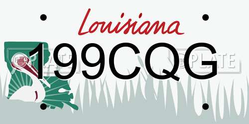 199CQG Louisiana License Plate