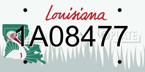 1A08477 Louisiana License Plate