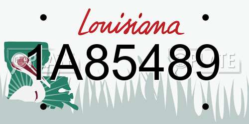 1A85489 Louisiana License Plate