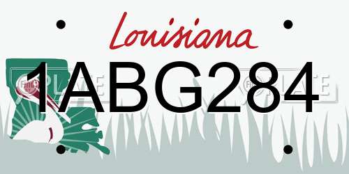 1ABG284 Louisiana License Plate