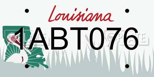 1ABT076 Louisiana License Plate