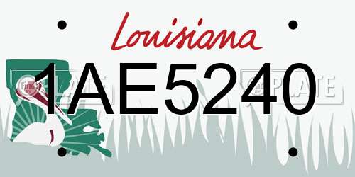 1AE5240 Louisiana License Plate