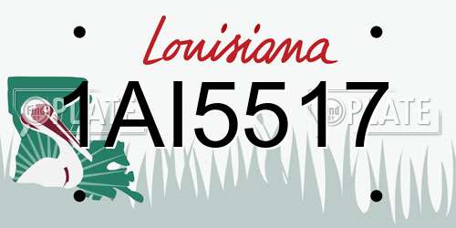 1AI5517 Louisiana License Plate