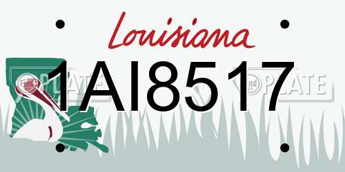 1AI8517 Louisiana License Plate