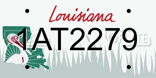 1AT2279 Louisiana License Plate
