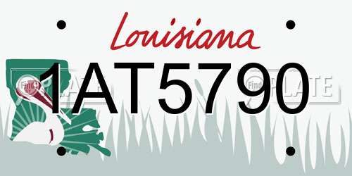 1AT5790 Louisiana License Plate