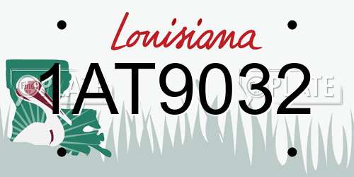 1AT9032 Louisiana License Plate