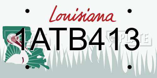 1ATB413 Louisiana License Plate