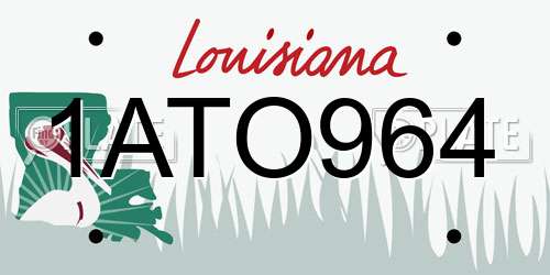 1ATO964 Louisiana License Plate