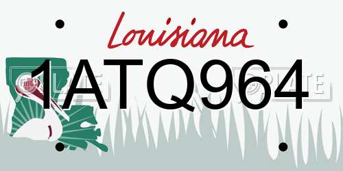 1ATQ964 Louisiana License Plate