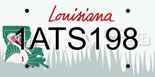 1ATS198 Louisiana License Plate