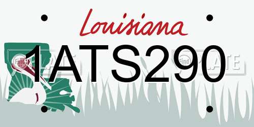 1ATS290 Louisiana License Plate