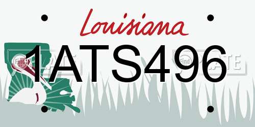 1ATS496 Louisiana License Plate