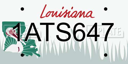 1ATS647 Louisiana License Plate